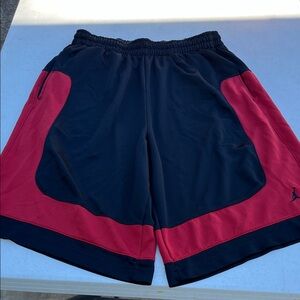 Jordan Men's Black and Red Athletic Shorts